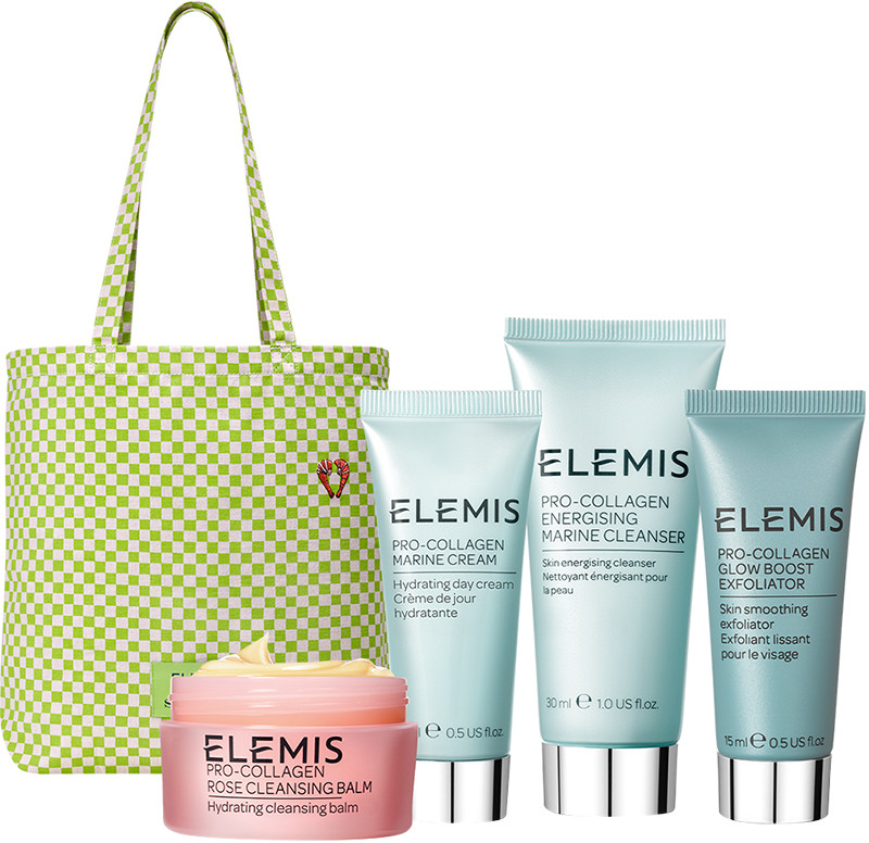 Бестселери для сяяння шкіри у дизайнерській сумці-шопері - Kit: ELEMIS x Shrimps Glow Discovery Edit