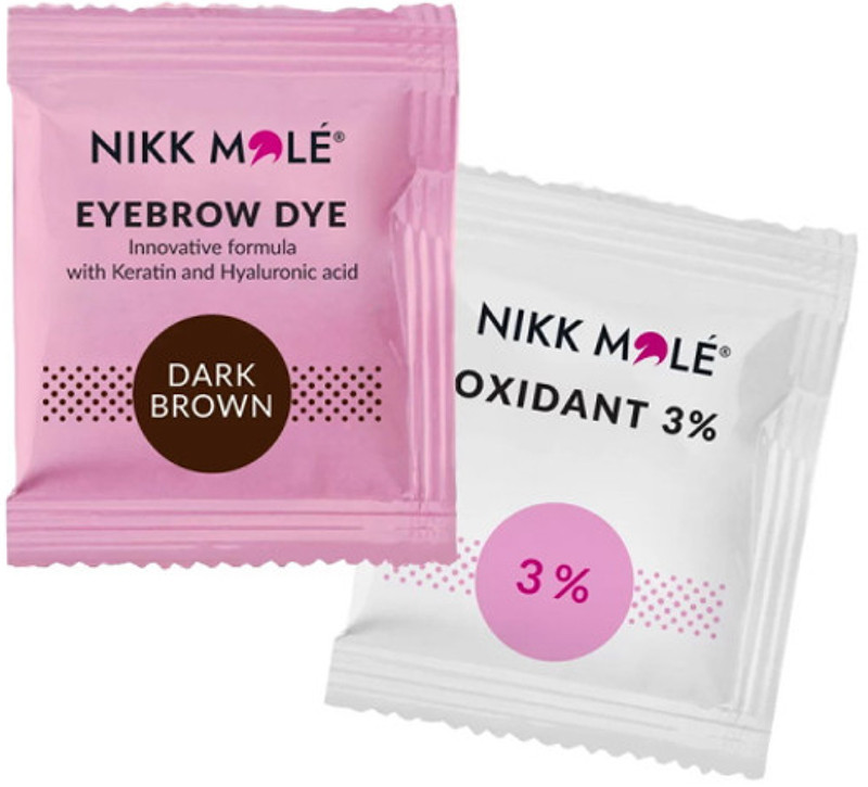 Краска для бровей и ресниц + окислитель тон темно-коричневый Nikk Mole, 2х5 мл на beauty-prof.com Фото 2 Краска для бровей и ресниц + окислитель тон темно-коричневый Nikk Mole, 2х5 мл Фото 2
