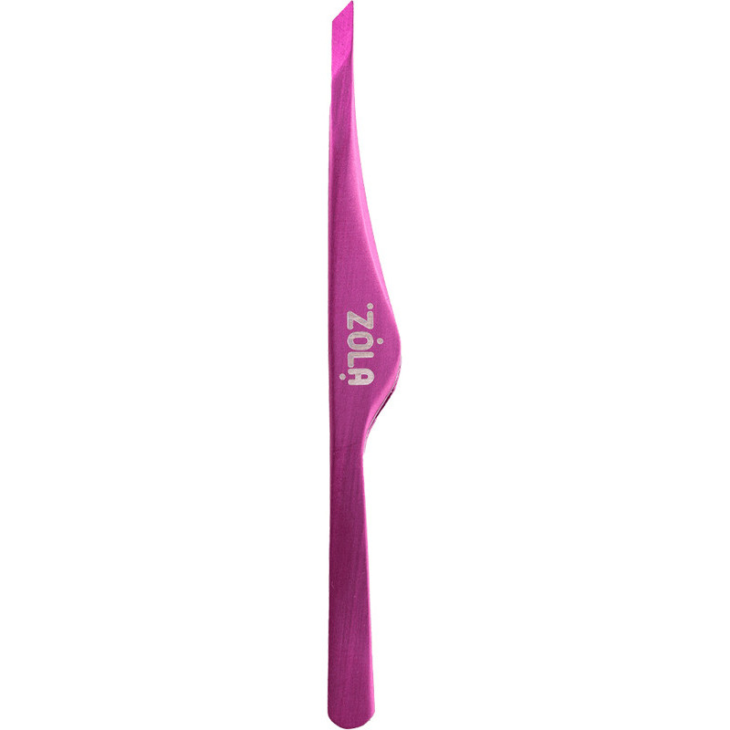Пинцет для бровей скошенный PINK TM ZOLA 
