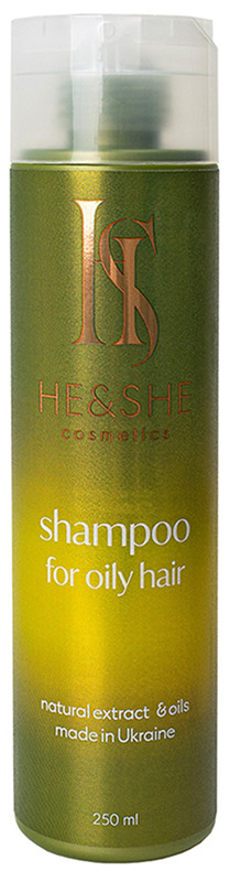 Шампунь для жирных волос He&She Cosmetics, 250 мл