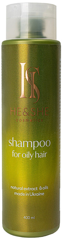 Шампунь для жирных волос He&She Cosmetics, 400 мл