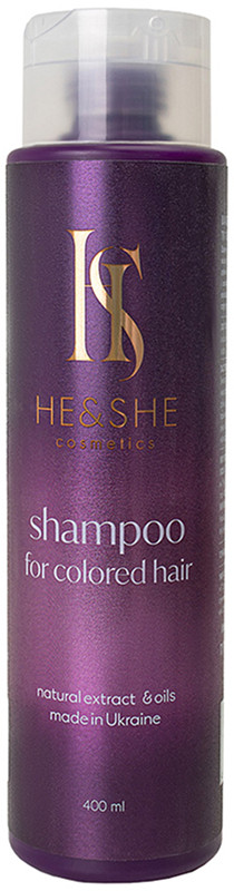 Шампунь для окрашенных волос He&She Cosmetics, 400 мл