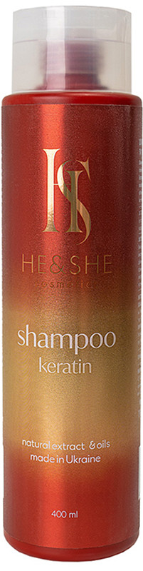 Шампунь с кератином He&She Cosmetics, 400 мл