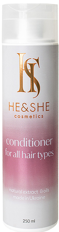 Кондиціонер для всіх типів волосся He&She Cosmetics, 250 мл
