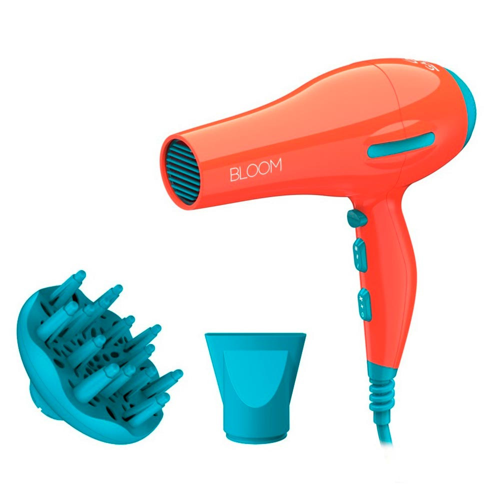 Фен BLOOM ION 2200W 1насадка + дифузор помаранчевий CH2420