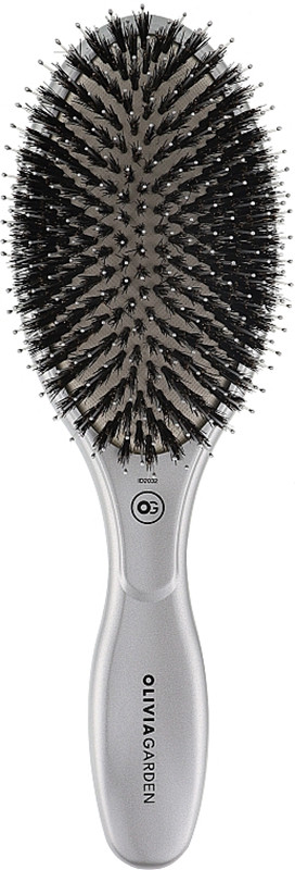 Щітка Expert Care Oval Boar&Nylon Bristles Silver Olivia Garden
