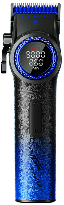 Машинка для стрижки акумуляторна (10 насадок) Clipper V-001 BLUE VGR  Фото 3 
