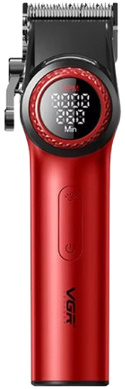 Машинка для стрижки акумуляторна (10 насадок) Clipper V-001 RED VGR  Фото 3 