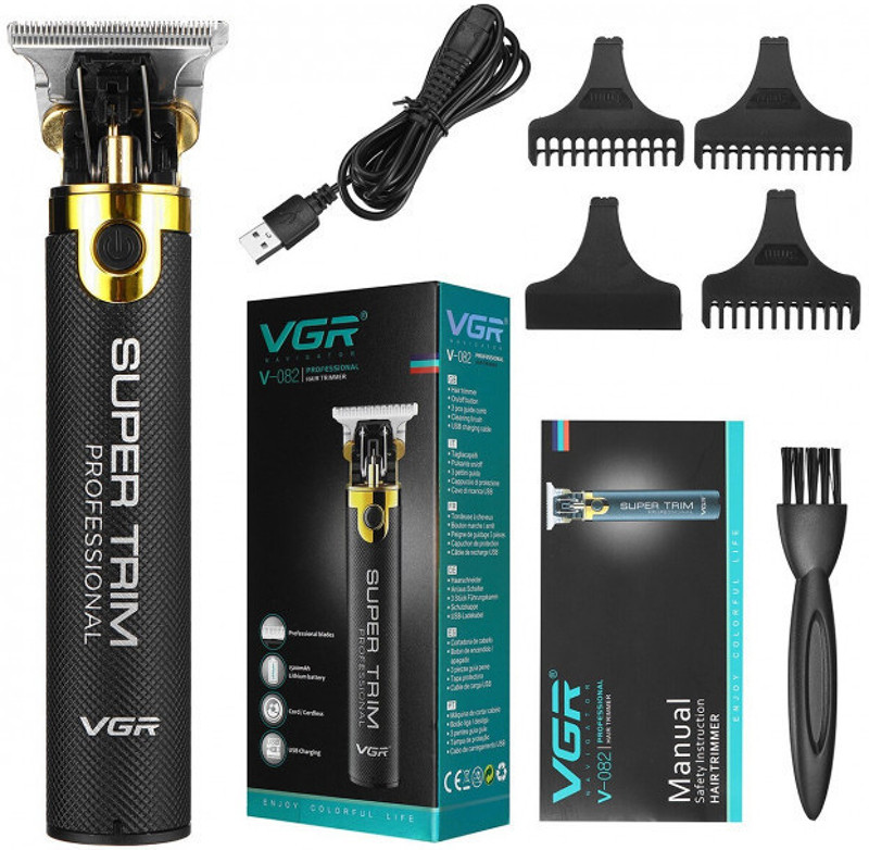 Тример для стрижки (3 насадки) V-082 Professional VGR на beauty-prof.com Фото 2 Тример для стрижки (3 насадки) V-082 Professional VGR Фото 2