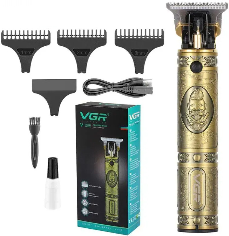 Тример для стрижки (3 насадки) V-085 Professional VGR на beauty-prof.com Фото 4 Тример для стрижки (3 насадки) V-085 Professional VGR Фото 4