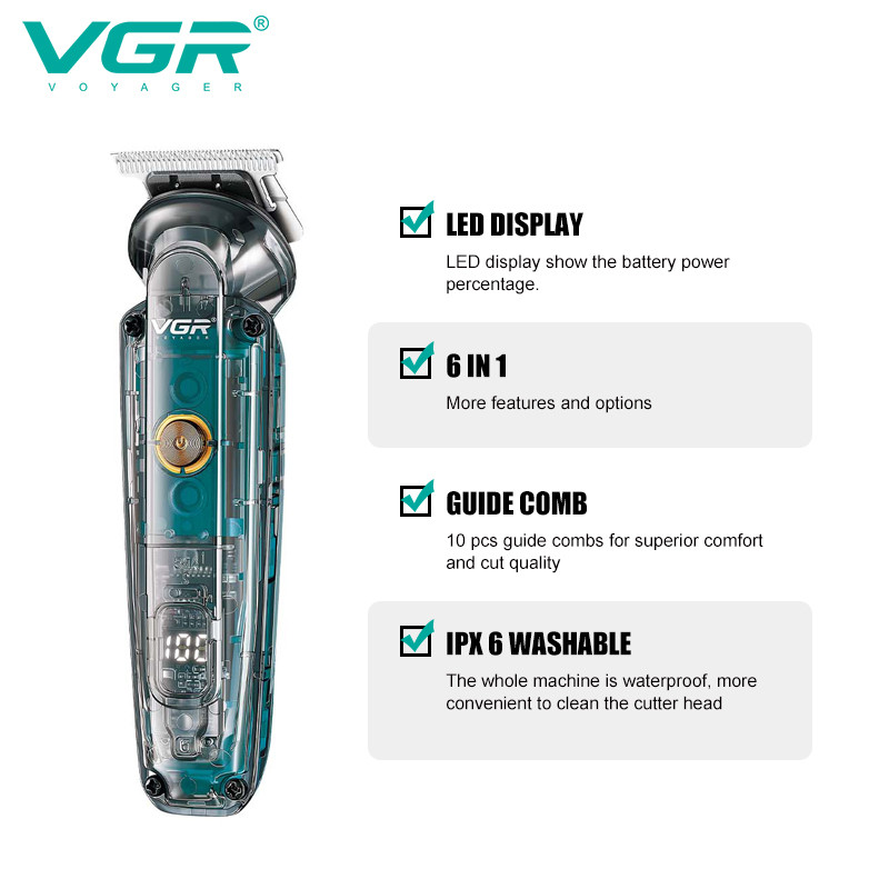 Набір для стрижки (14 насадок) 6 в 1 V-102 VGR на beauty-prof.com Фото 3 Набір для стрижки (14 насадок) 6 в 1 V-102 VGR Фото 3