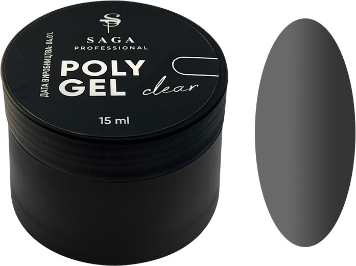 Poly Gel для нігтів (банка) Clear Saga, 15 мл