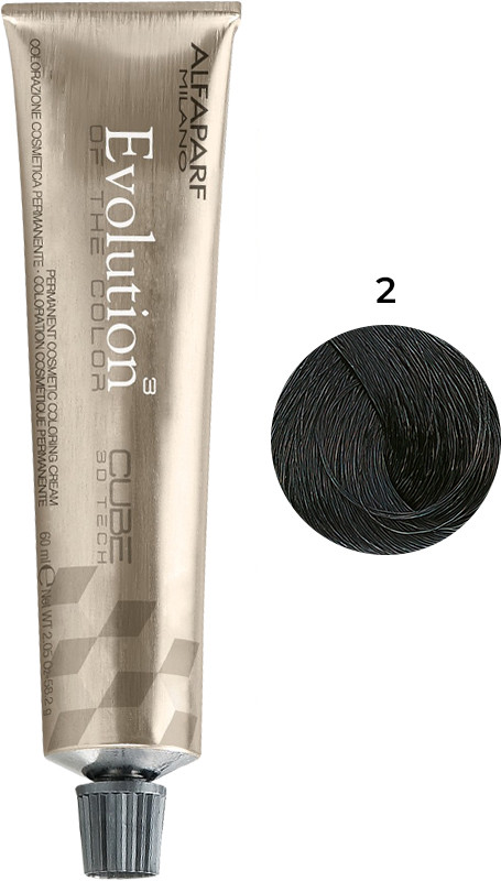 Стойкая краска для волос Evolution of the Color тон 2 Alfaparf, 60 мл