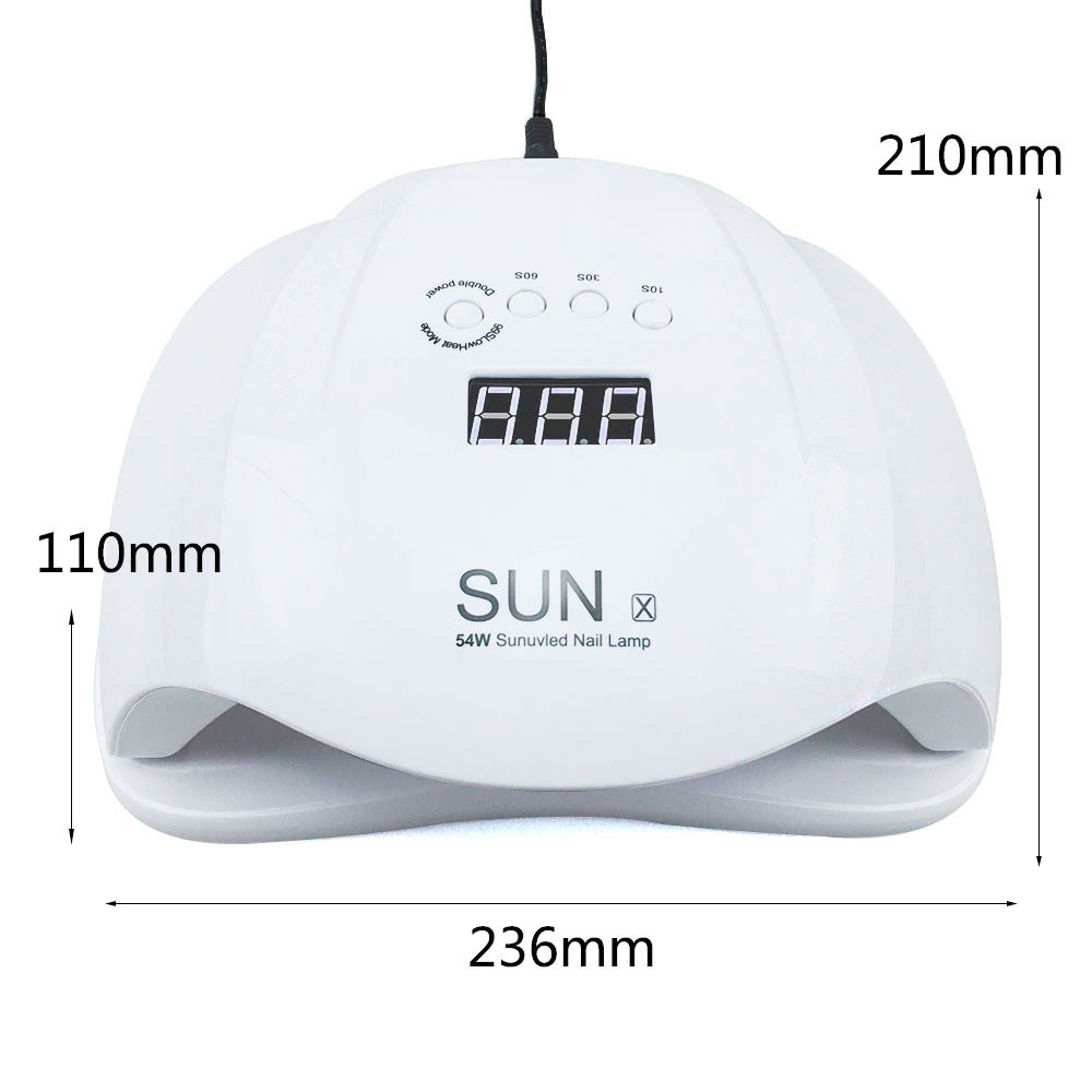 LED/UV Лампа SUN X гибридная (с дисплеем) белая 54 Вт BP на beauty-prof.com Фото 2 LED/UV Лампа SUN X гибридная (с дисплеем) белая 54 Вт BP Фото 2