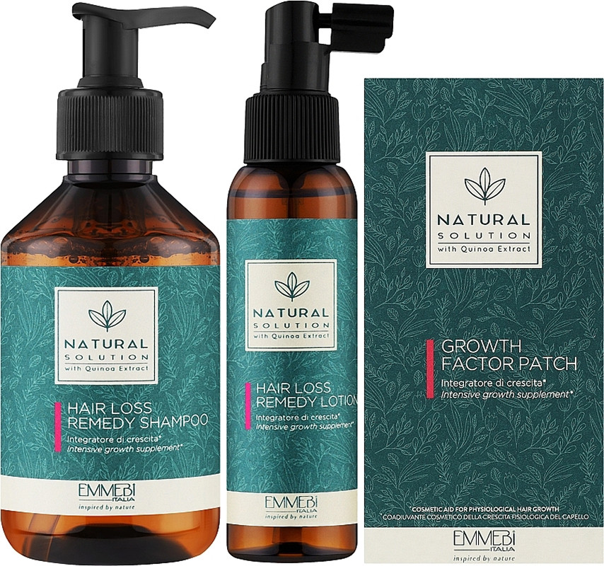 Набор против выпадения волос Hair Loss Remedy programm Emmebi, (250мл/100мл/30шт)  Фото 2 