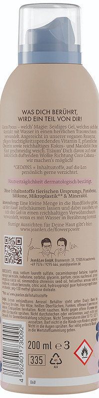 Мусс для душа Кокос-Овсяное молоко Jean&Len, 250 мл на beauty-prof.com Фото 2 Мусс для душа Кокос-Овсяное молоко Jean&Len, 250 мл Фото 2
