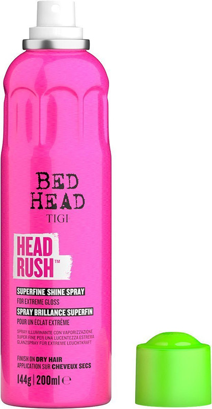 Спрей для блиску волосся легка фіксація Headrush Superfine Shine Spray Tigi, 200 мл  Фото 3 