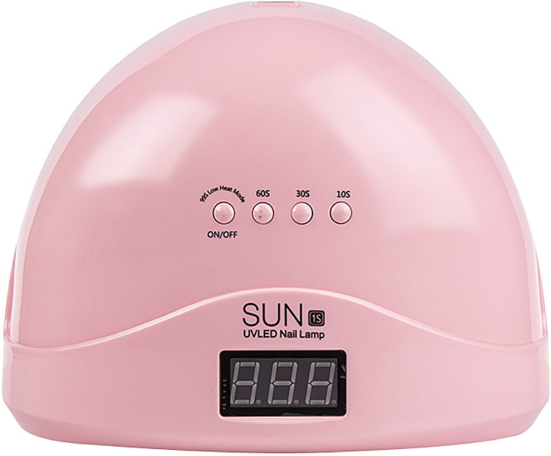 LED/UV Лампа SUN 1S гибридная (с дисплеем) розовая 48 Вт  Фото 2 