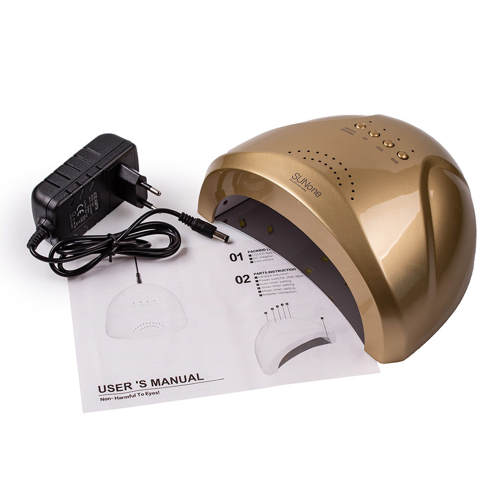 Лампа LED/UV SUN-1 Standart (без дисплея) золото, 48 Вт 