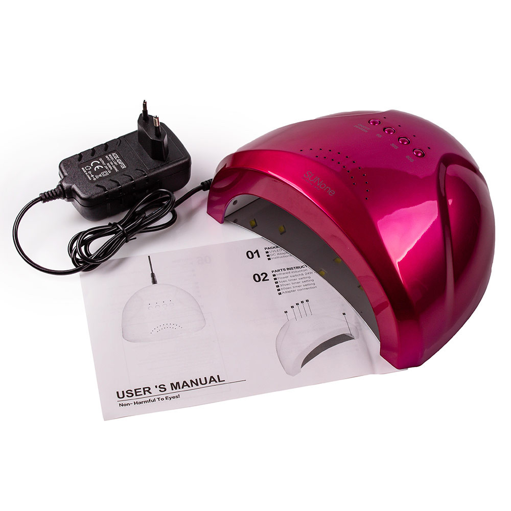 LED/UV Лампа SUN-1 STANDART (без дисплея) яскраво-рожева 48 Вт