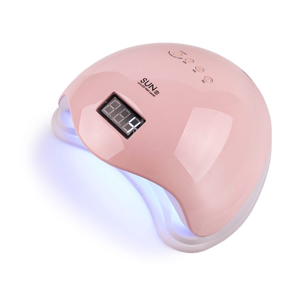 LED/UV Лампа SUN-5 гибридная (с дисплеем) PINK 48 Вт  Фото 3 