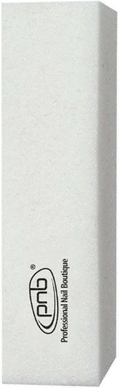 Баф-брусок прямокутний для нігтів 180/180 Білий Nail buffer block PNB