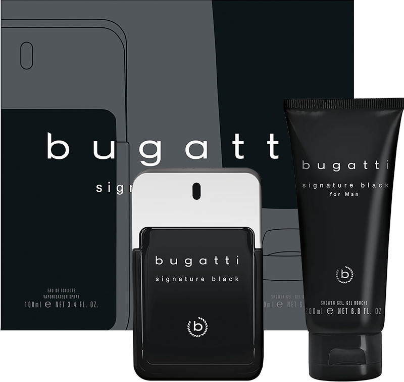 Парфумерний набір для чоловіків Bugatti (туалетна вода для чоловіків Signature Black 100 мл + г/душу 200 мл) на beauty-prof.com Парфумерний набір для чоловіків Bugatti (туалетна вода для чоловіків Signature Black 100 мл + г/душу 200 мл)