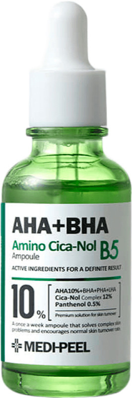 Сыворотка восстанавливающая с кислотами и центеллой Medi-Peel AHA BHA Amino Cica-Nol B5 Ampoule, 30 мл