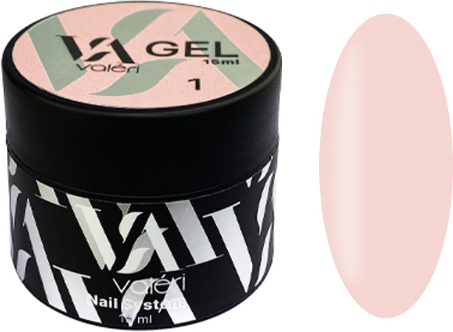 Гель для ногтей Builder Gel 01 Nude Valeri, 15мл