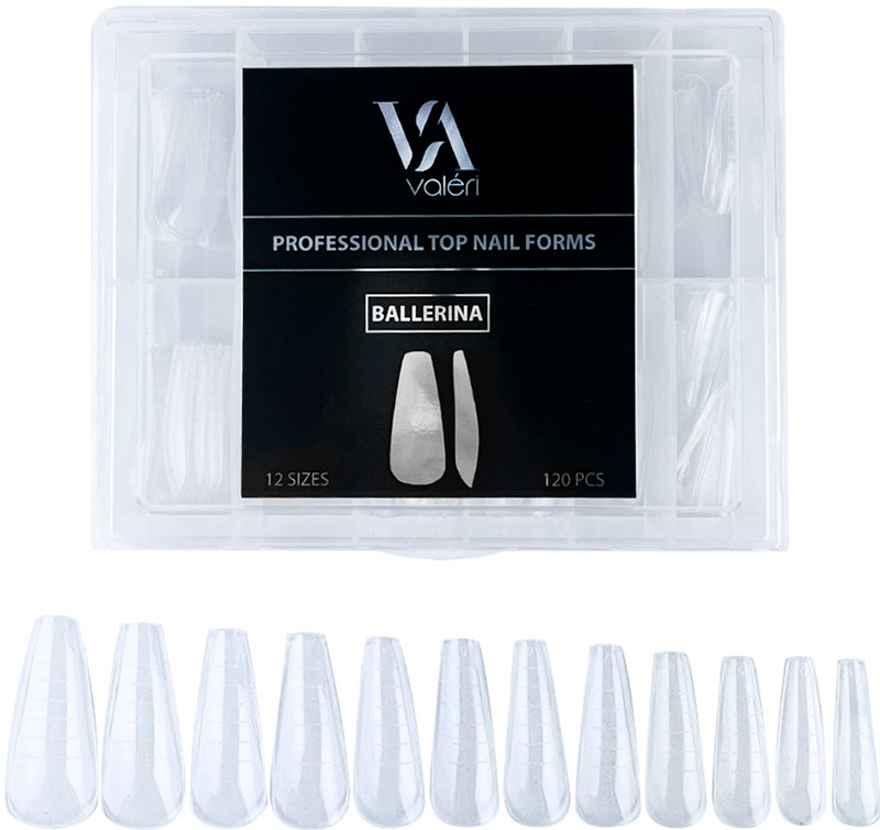 Верхні форми для нарощування Nail Forms Ballerina Valeri, 120 шт
