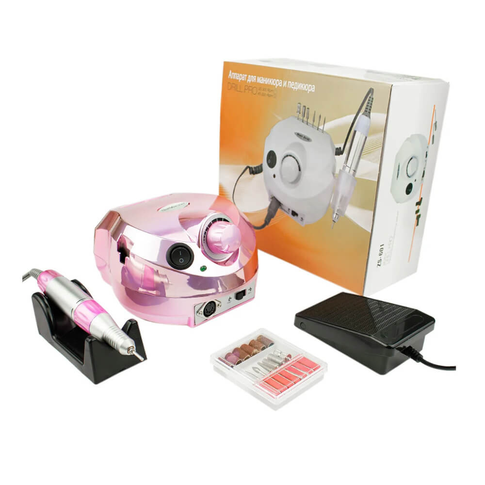 Фрезер для маникюра ZS-601 45000 об/мин. 65W Nail Drill, зеркально-розовый на beauty-prof.com Фото 5 Фрезер для маникюра ZS-601 45000 об/мин. 65W Nail Drill, зеркально-розовый Фото 5