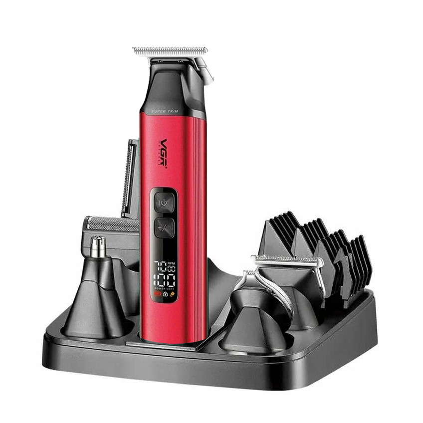 Набор для стрижки (14 насадок) 6 в 1 V-117 RED VGR на beauty-prof.com Фото 2 Набор для стрижки (14 насадок) 6 в 1 V-117 RED VGR Фото 2
