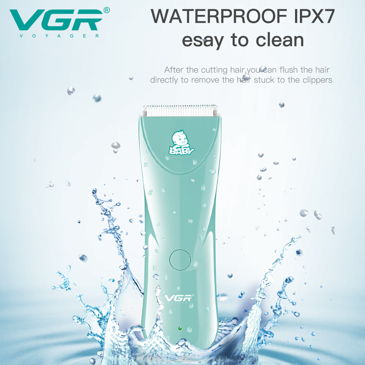 Дитяча машинка для стрижки V-150 MINT IPX7 VGR на beauty-prof.com Фото 3 Дитяча машинка для стрижки V-150 MINT IPX7 VGR Фото 3