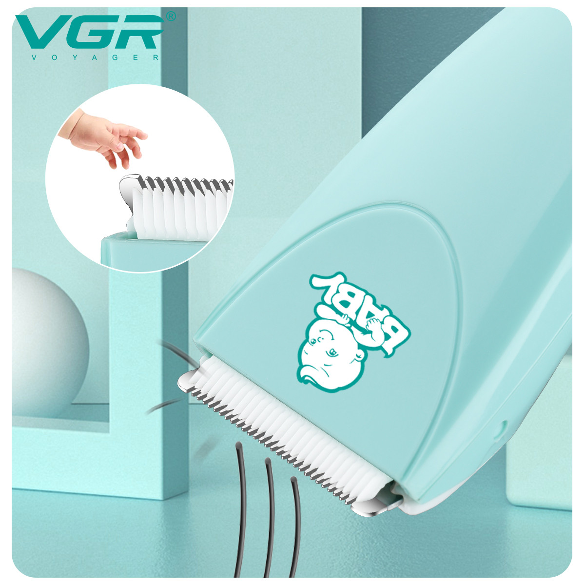 Дитяча машинка для стрижки V-150 MINT IPX7 VGR на beauty-prof.com Фото 4 Дитяча машинка для стрижки V-150 MINT IPX7 VGR Фото 4
