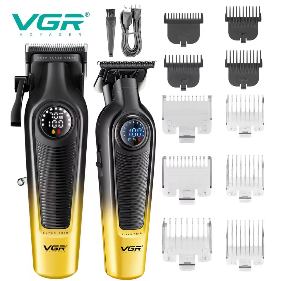 Набор машинка для стрижки аккумуляторная и триммер 2 в 1 V-196&996 GOLD VGR на beauty-prof.com Набор машинка для стрижки аккумуляторная и триммер 2 в 1 V-196&996 GOLD VGR