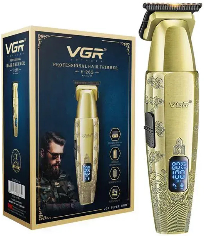 Тример для стрижки (4 насадки) V-265 VGR на beauty-prof.com Фото 4 Тример для стрижки (4 насадки) V-265 VGR Фото 4