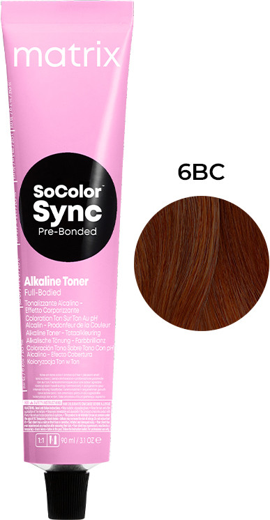 Фарба для волосся тон в тон Color Sync, 6BC, 90мл Matrix