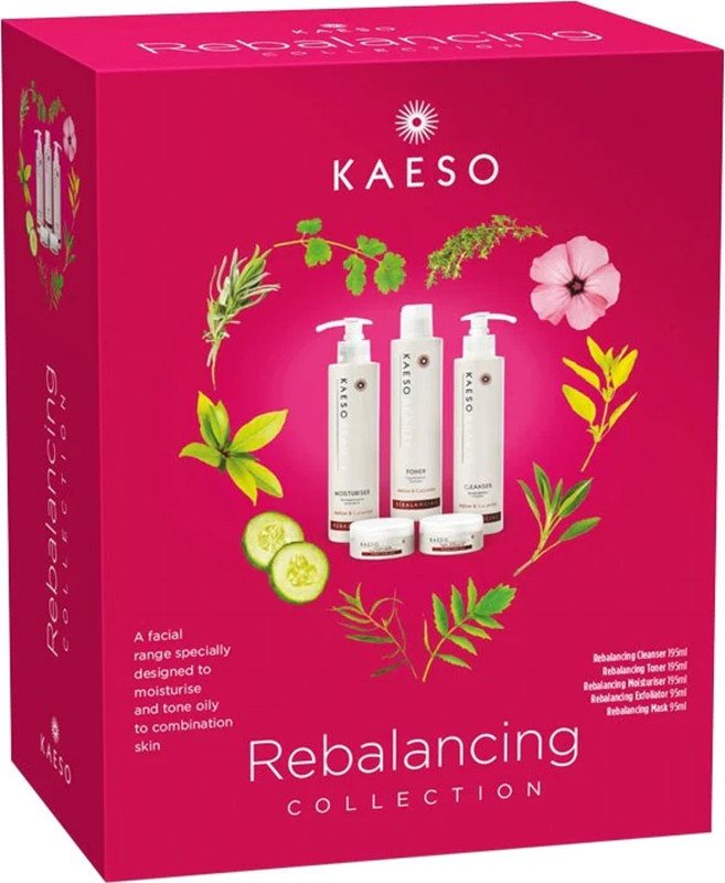Набір подарунковий для жирної та комбінованої шкіри Rebalancing Kaeso, (195мл/95мл/95мл/195мл/195мл) на beauty-prof.com Набір подарунковий для жирної та комбінованої шкіри Rebalancing Kaeso, (195мл/95мл/95мл/195мл/195мл)