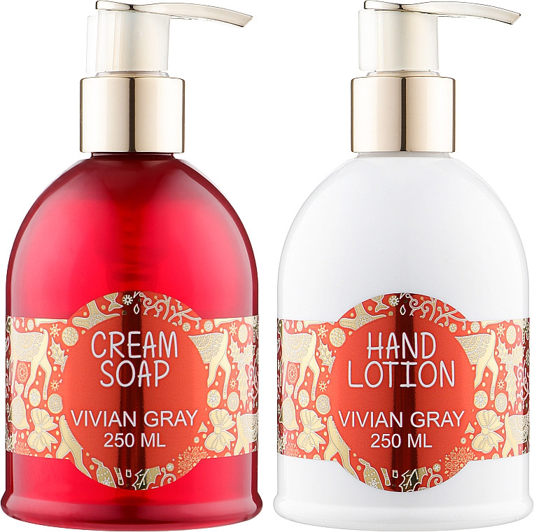 Набір Мило рідке і Лосьйон для рук Vanille & Jasmin Red Chistmas Vivian Gray, 2х250 мл на beauty-prof.com Набір Мило рідке і Лосьйон для рук Vanille & Jasmin Red Chistmas Vivian Gray, 2х250 мл