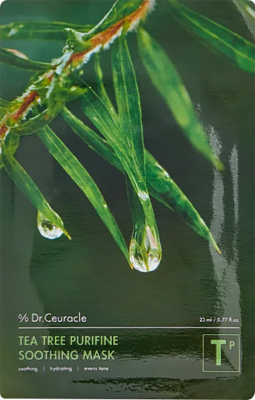Успокаивающая маска с экстрактом чайного дерева Dr. Ceuracle TEA TREE PURIFINE SOOTHING MASK, 23 мл