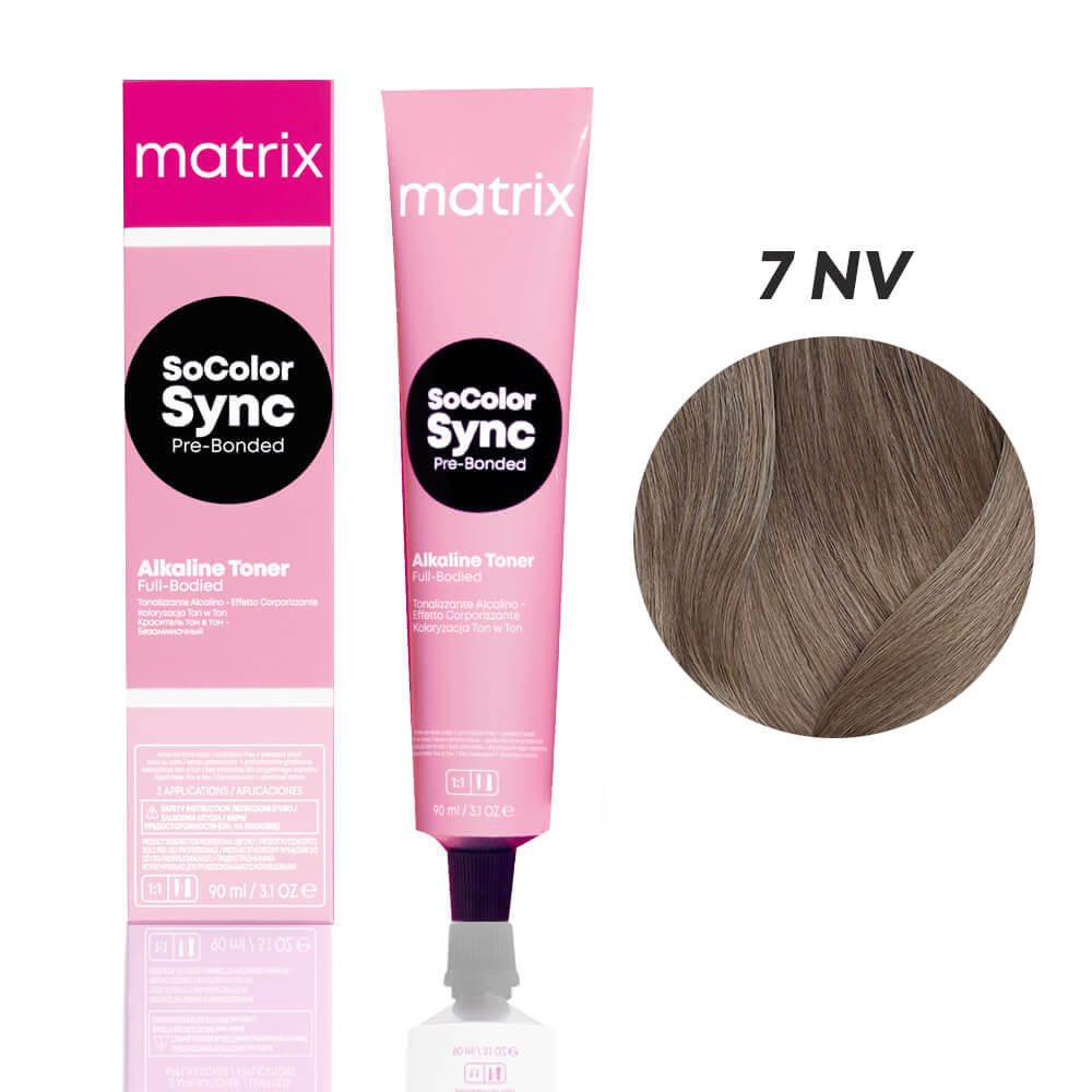 Фарба для волосся PRE Bonded Color Sync 7NV Matrix, 90 мл  Фото 2 