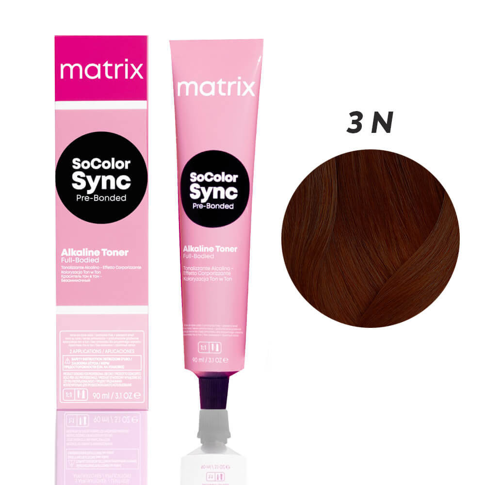 Фарба для волосся PRE Bonded Color Sync 3N Matrix, 90 мл