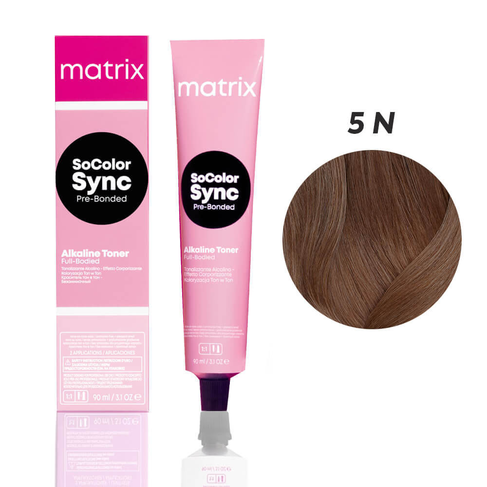Фарба для волосся PRE Bonded Color Sync 5N Matrix, 90 мл  Фото 2 