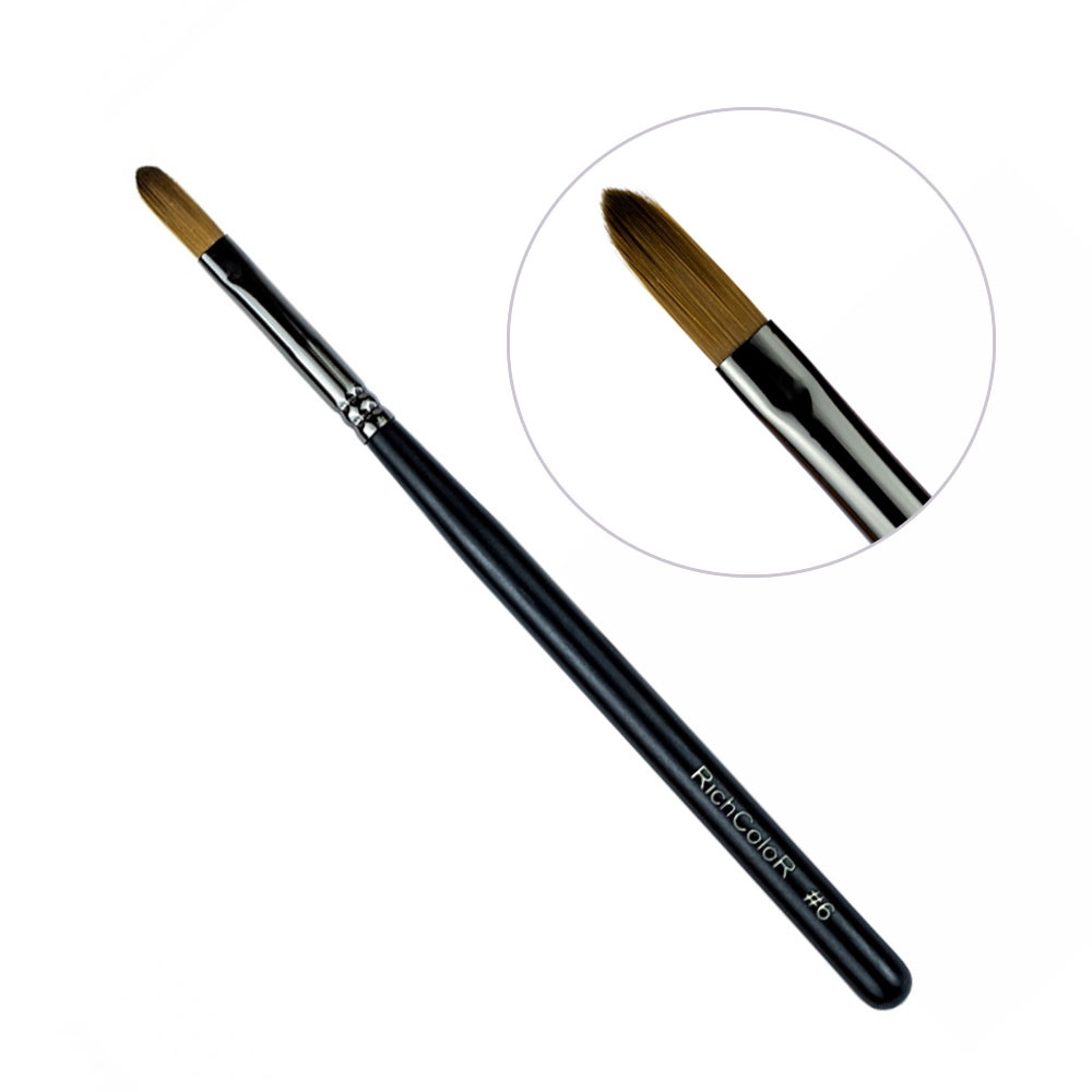 Пензель для гелю пелюсток №6 Richcolor на beauty-prof.com Пензель для гелю пелюсток №6 Richcolor