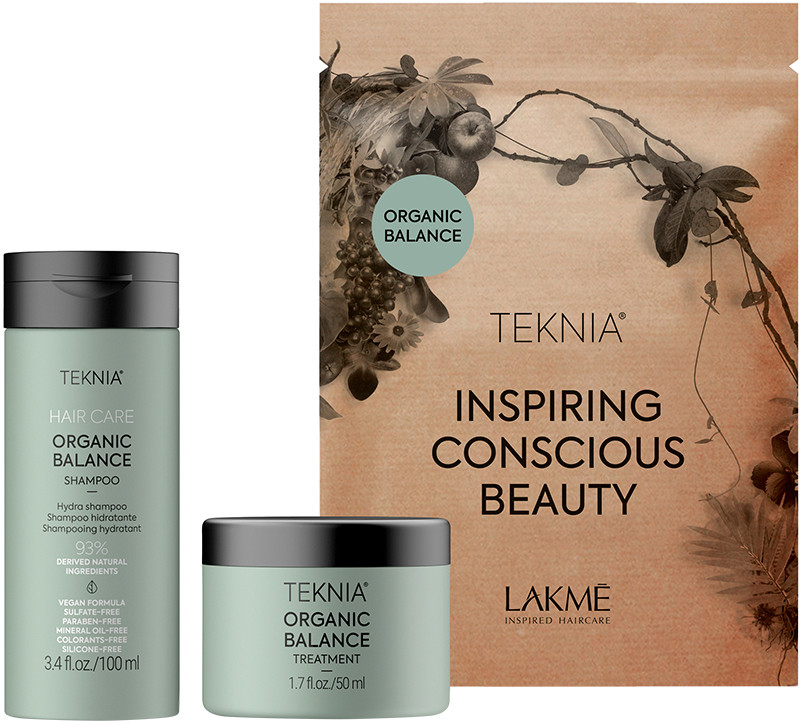 Набір дорожній зволожуючий для всіх типів волосся Lakme Teknia Organic Balance