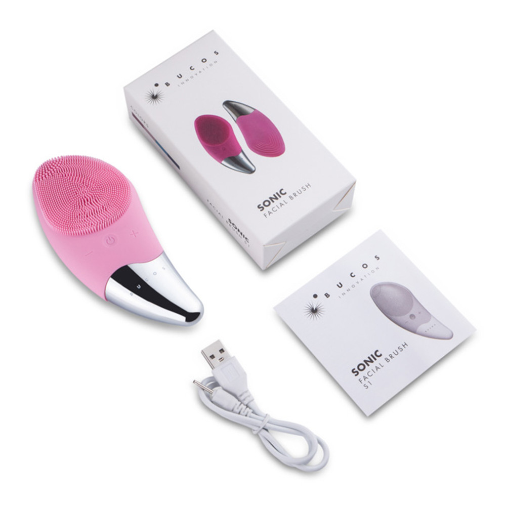 Очищаюча щітка для обличчя Sonic Facial Brush S1 (Пастельно-рожева) Bucos на beauty-prof.com Фото 5 Очищаюча щітка для обличчя Sonic Facial Brush S1 (Пастельно-рожева) Bucos Фото 5