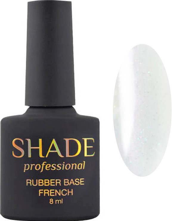 Основа каучуковая френч FB16 (прозрачно-белый с шиммером) Shade, 8 мл