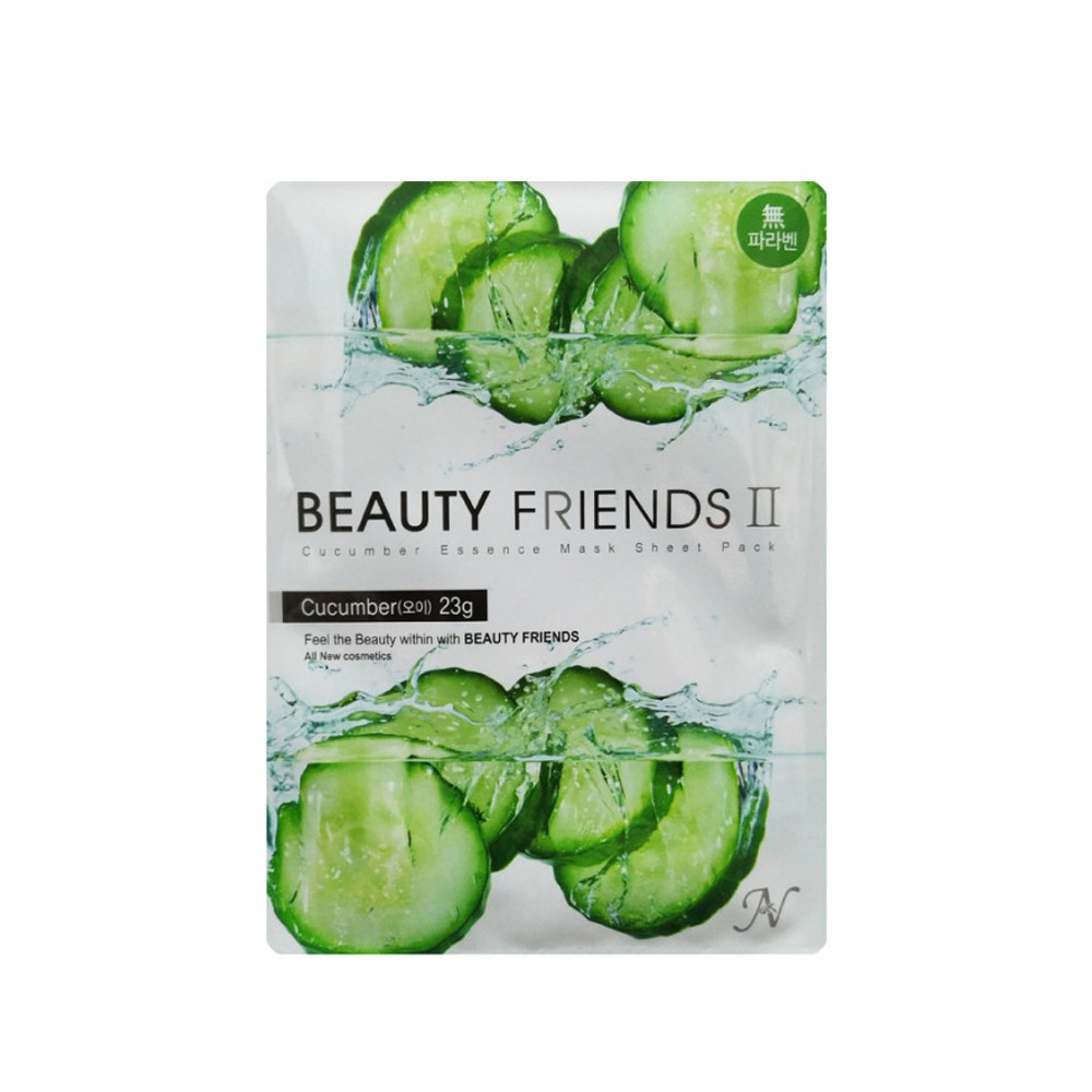 Маска тканинна для обличчя з огірком Beauty Friends