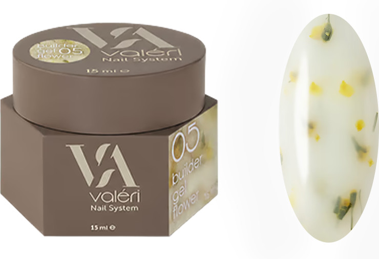 Гель для наращивания 05 Builder Gel Flower VALERI, 15 мл