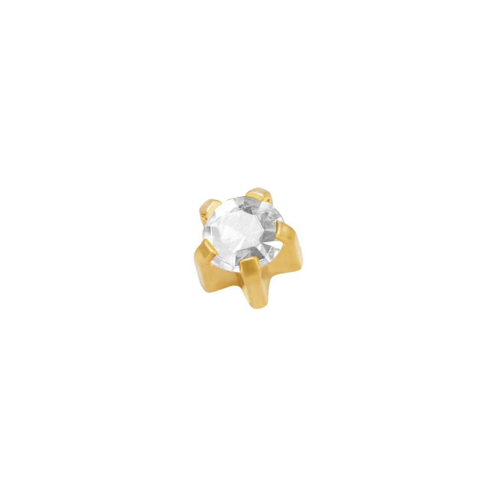 Сережки для вух середній циркон органічне золото R 100 Y Studex, 3 мм 
